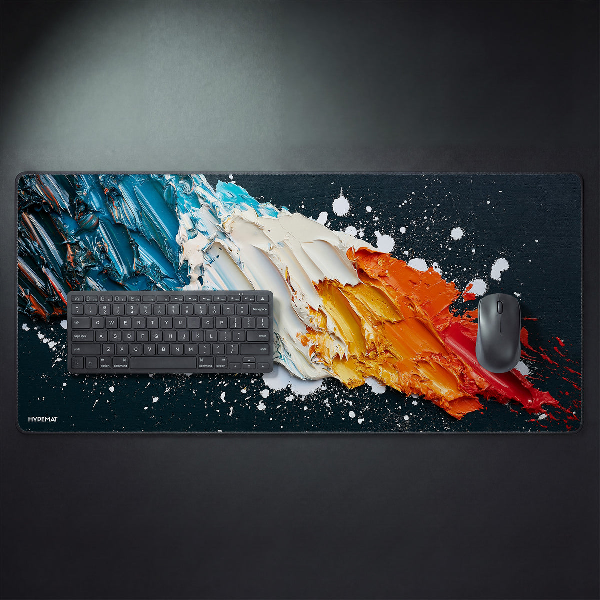 Color Splash XXL Mousepad 900x400 mm – Draufsicht