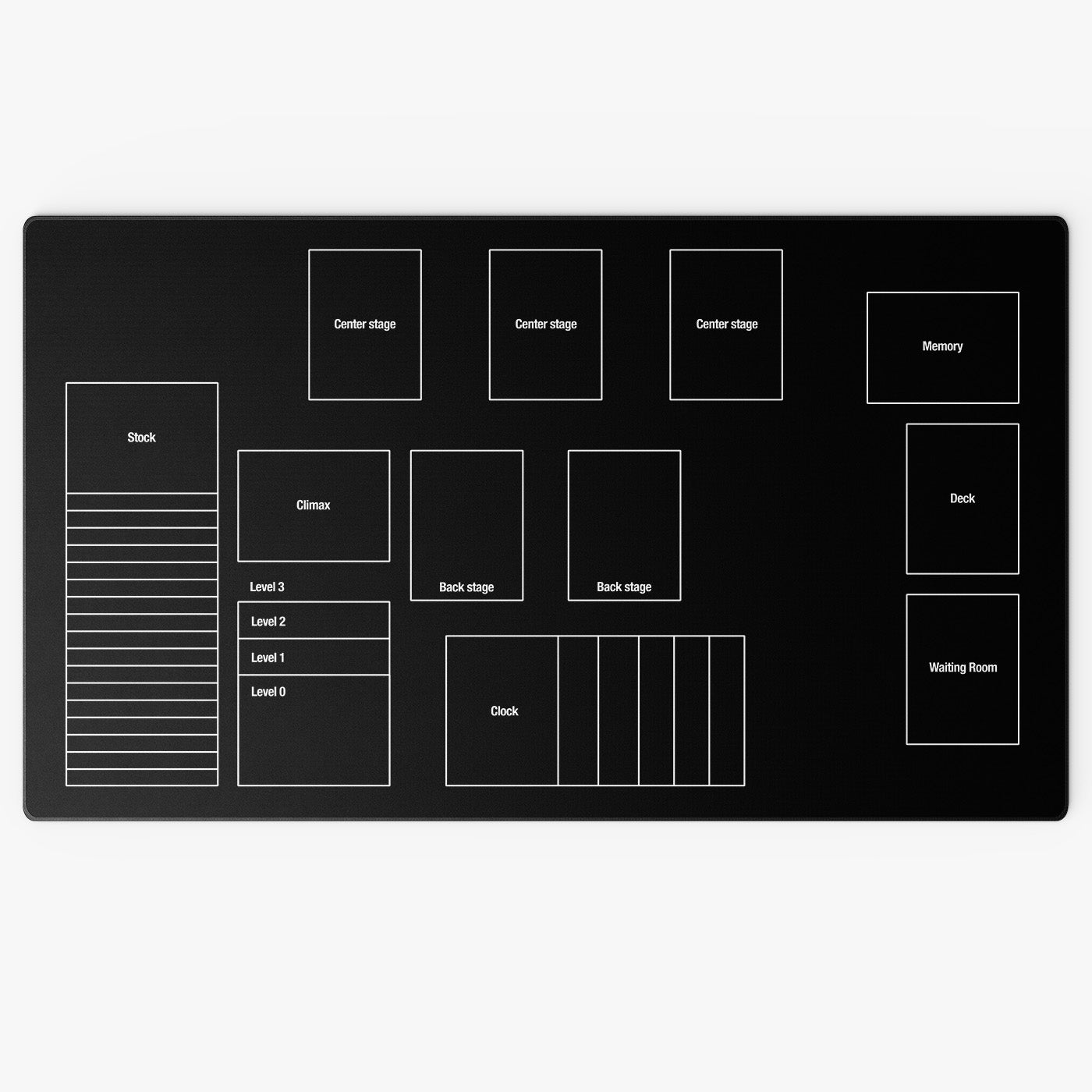 White Black - Black Playmat