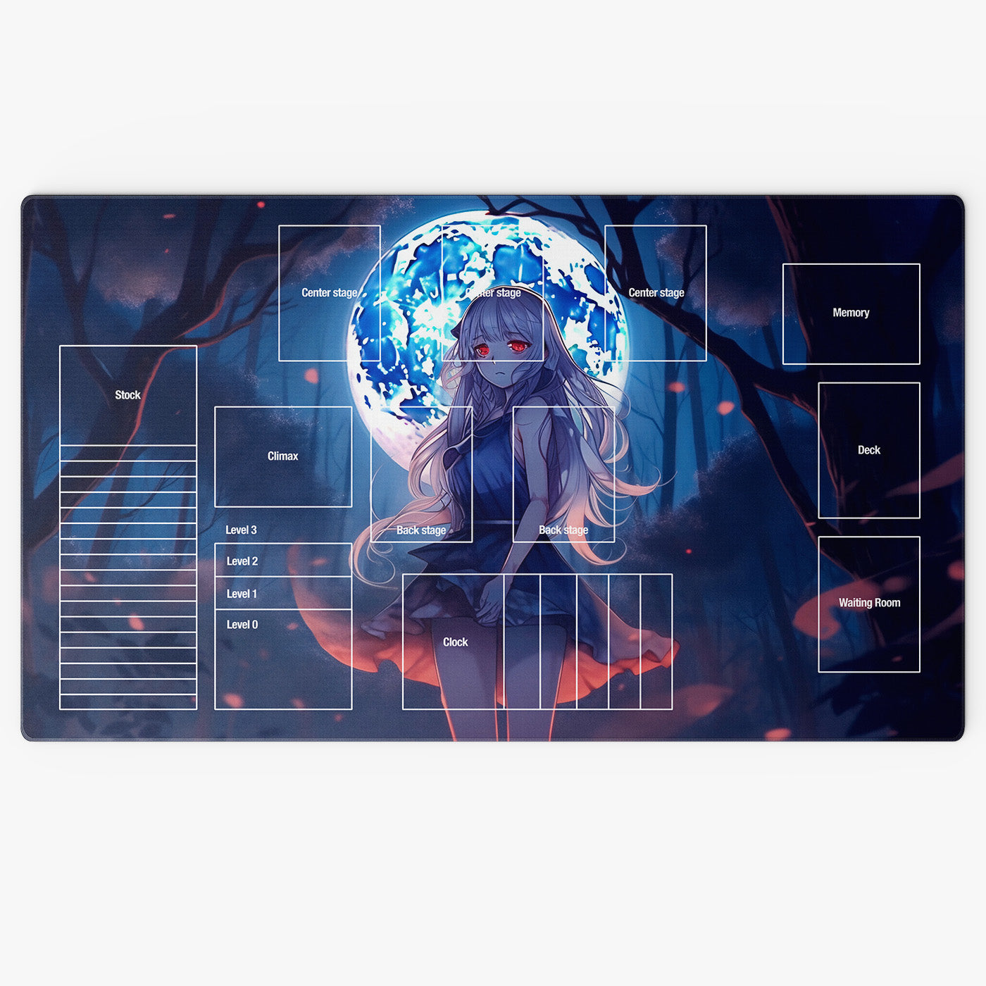 White Black - Red Eye Izu Playmat