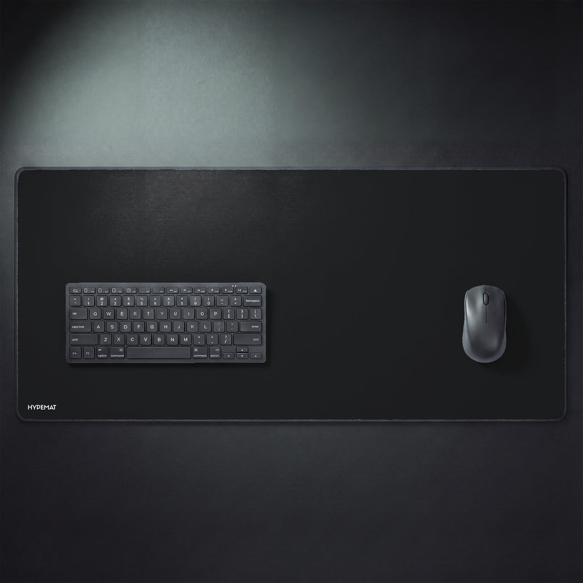 Pure Black XXL Mousepad 900x400 mm – Draufsicht