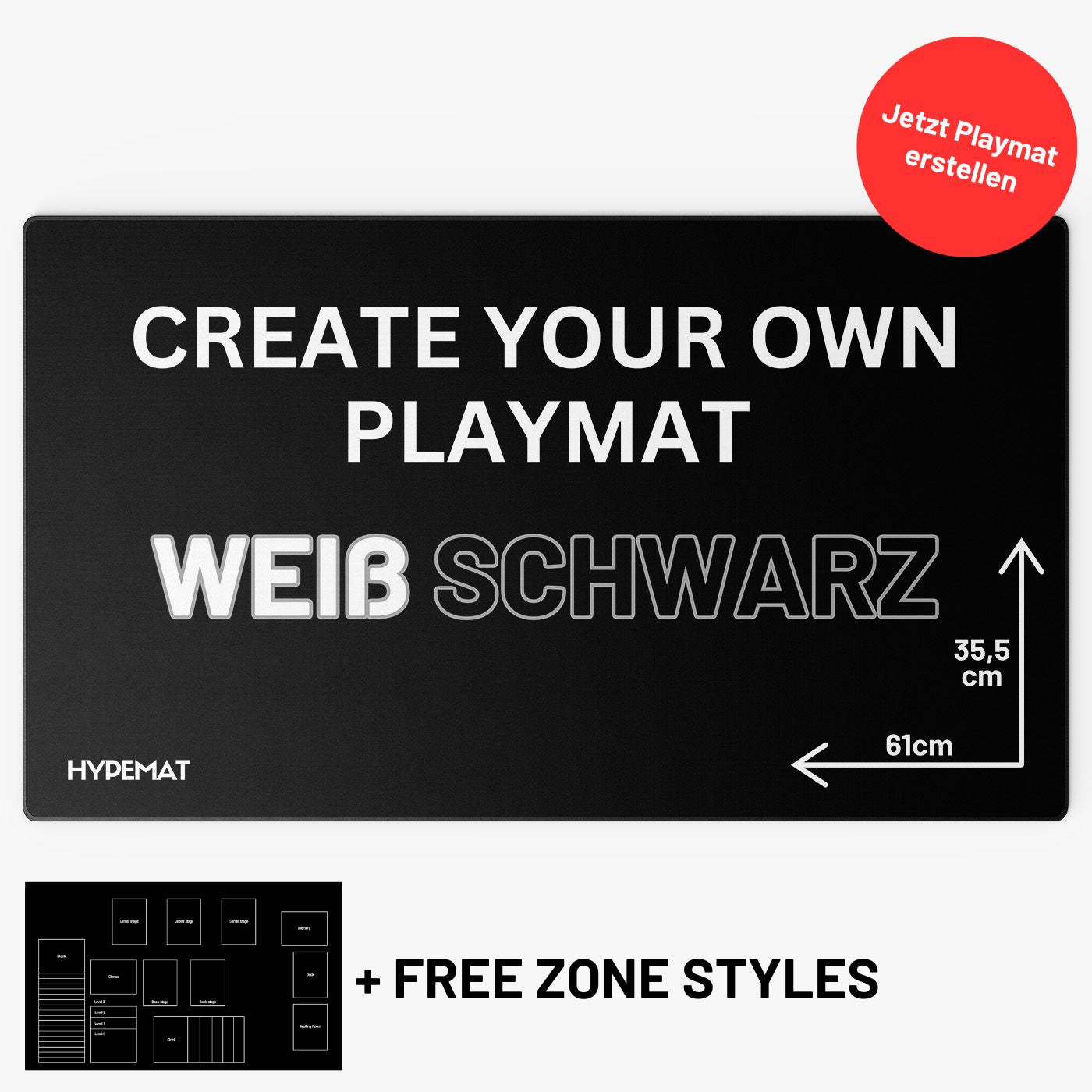 Custom Playmat - Weiß Schwarz