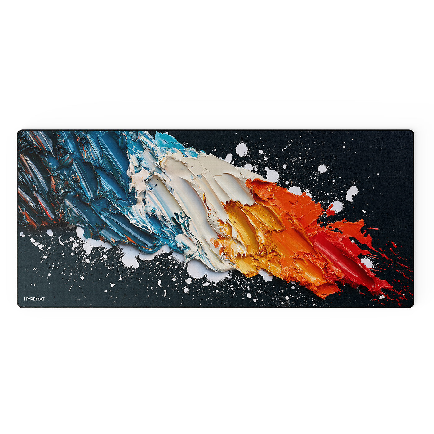 Color Splash XXL Mousepad 900x400 mm mit genähter Kante